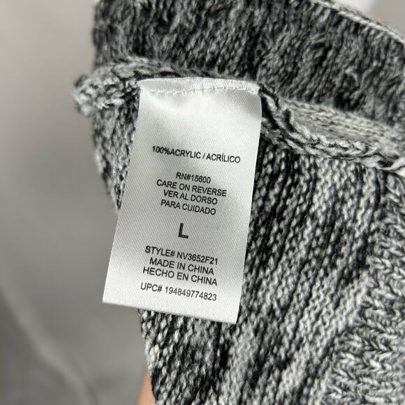 Napa Valley Color Block Cable Knit Sweater Long Sleeve Large Casual Business - Picture 3 of 4